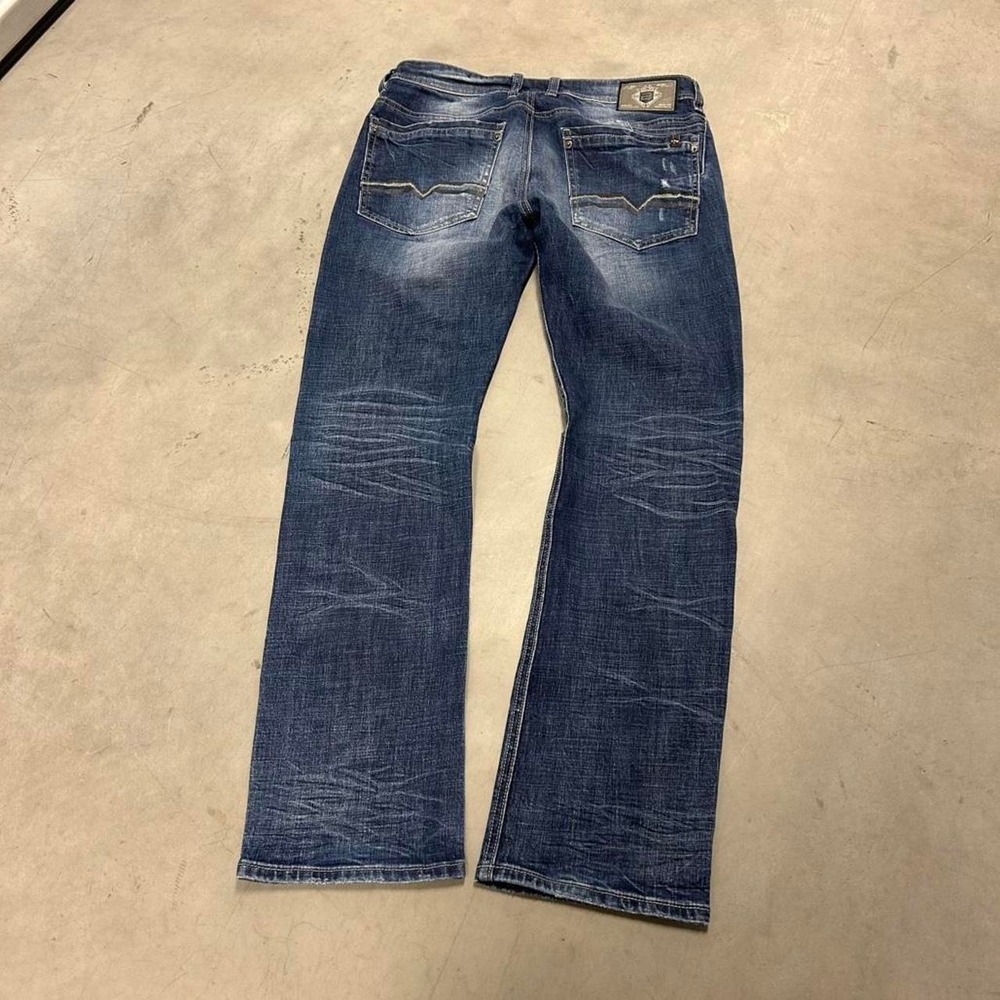 American Vintage Men’s Relaxed Dark Blue Wash Jeans